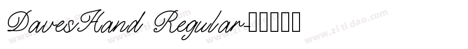 DavesHand Regular字体转换